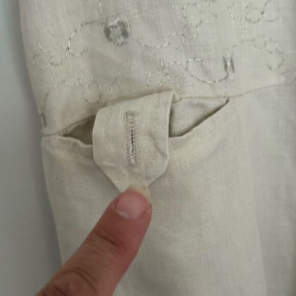 Vintage Coldwater Creek Linen Shortall Romper One Piece - Picture 8 of 8